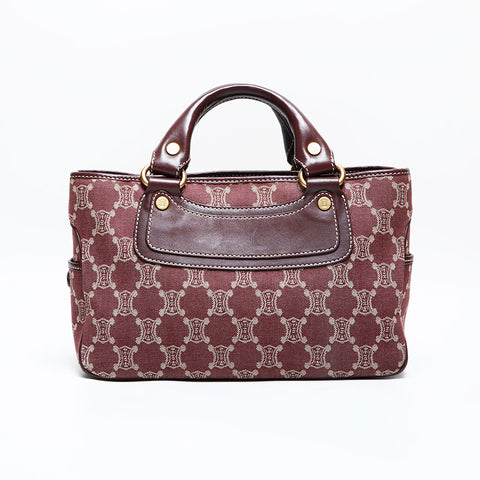 CELINE Macadam Canvas Boogie Handbag Red WS23180