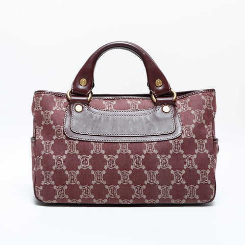 CELINE Macadam Canvas Boogie Handbag Red WS23180