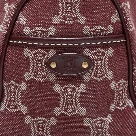 CELINE Macadam Canvas Boogie Handbag Red WS23180