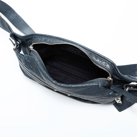 BALENCIAGA Classic Neo Lift Leather Waist bag gray WS23181