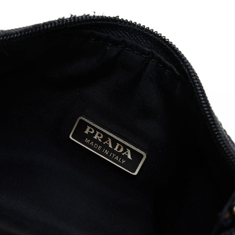 PRADA Nylon Triangle Logo Hobo Handbag black WS23182
