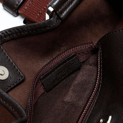 LOEWE Suede Anagram Shoulder Bag Brown WS23183