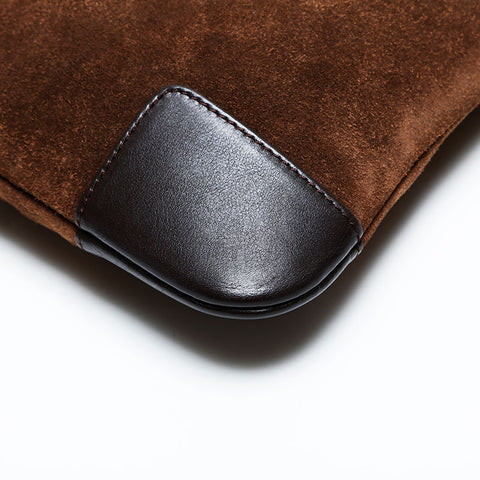 LOEWE Suede Anagram Shoulder Bag Brown WS23183