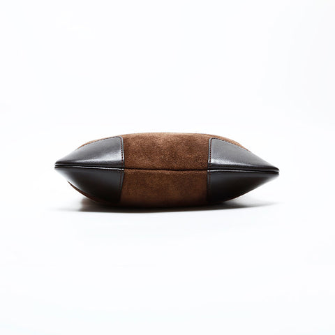 LOEWE Suede Anagram Shoulder Bag Brown WS23183