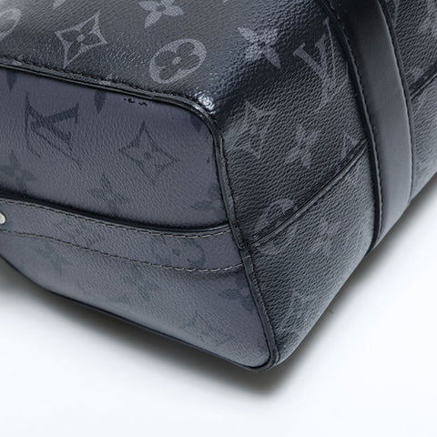 LOUIS VUITTON 2021-2025 Monogram Eclipse Reverse City Keepall Shoulder Bag black WS23184