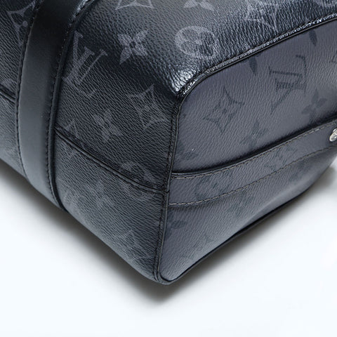 LOUIS VUITTON 2021-2025 Monogram Eclipse Reverse City Keepall Shoulder Bag black WS23184