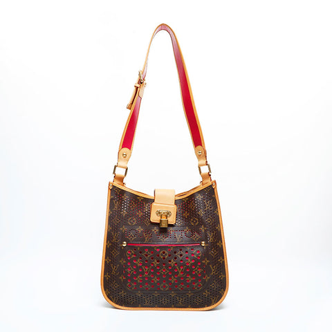 LOUIS VUITTON 2006 Monogram Perfo Musette Shoulder Bag Brown WS23190