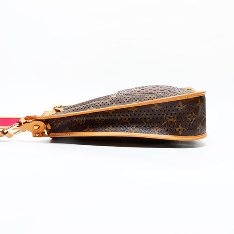 LOUIS VUITTON 2006 Monogram Perfo Musette Shoulder Bag Brown WS23190