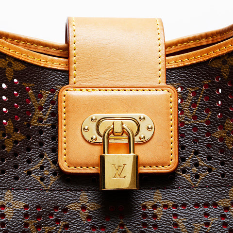 LOUIS VUITTON 2006 Monogram Perfo Musette Shoulder Bag Brown WS23190