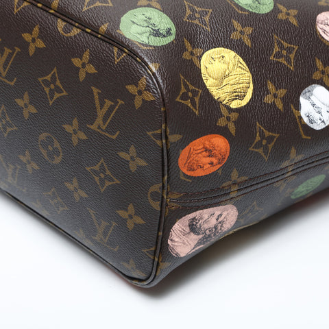 LOUIS VUITTON 2021-2025 Fornasetti Collaboration Tote Bag Neverfull MM M45923 Monogram Cameo Tote Bag Brown WS23191