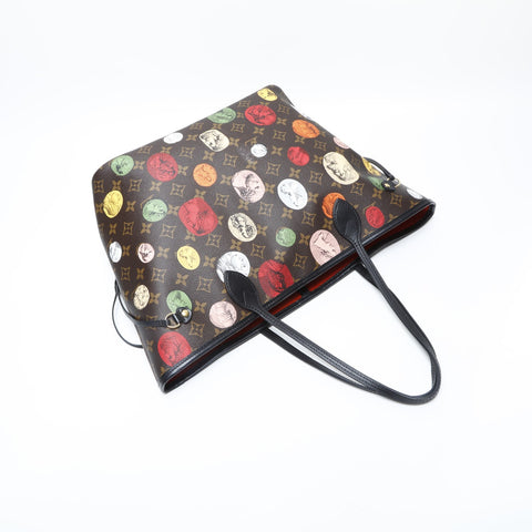 LOUIS VUITTON 2021-2025 Fornasetti Collaboration Tote Bag Neverfull MM M45923 Monogram Cameo Tote Bag Brown WS23191