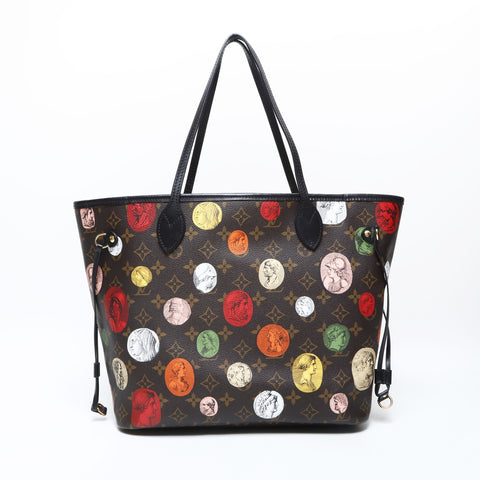 LOUIS VUITTON 2021-2025 Fornasetti Collaboration Tote Bag Neverfull MM M45923 Monogram Cameo Tote Bag Brown WS23191