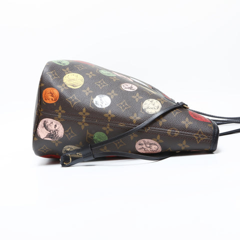 LOUIS VUITTON 2021-2025 Fornasetti Collaboration Tote Bag Neverfull MM M45923 Monogram Cameo Tote Bag Brown WS23191