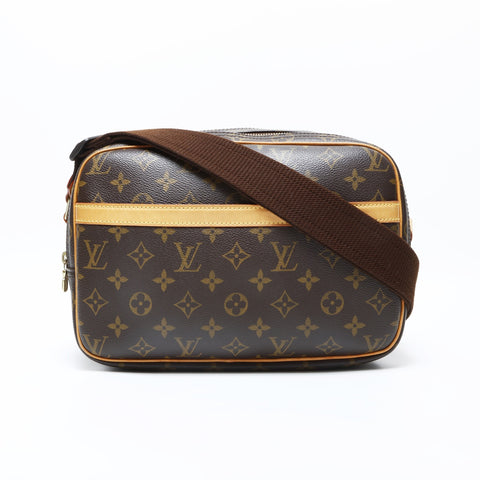 LOUIS VUITTON 2007 Monogram Reporter PM Shoulder Bag Brown WS23192