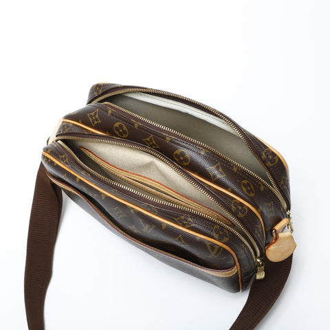 LOUIS VUITTON 2007 Monogram Reporter PM Shoulder Bag Brown WS23192