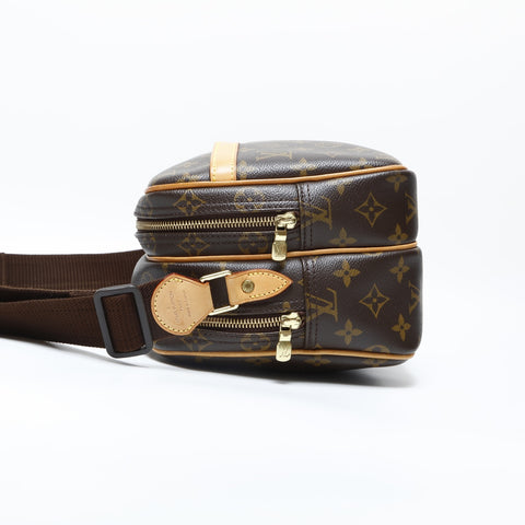 LOUIS VUITTON 2007 Monogram Reporter PM Shoulder Bag Brown WS23192