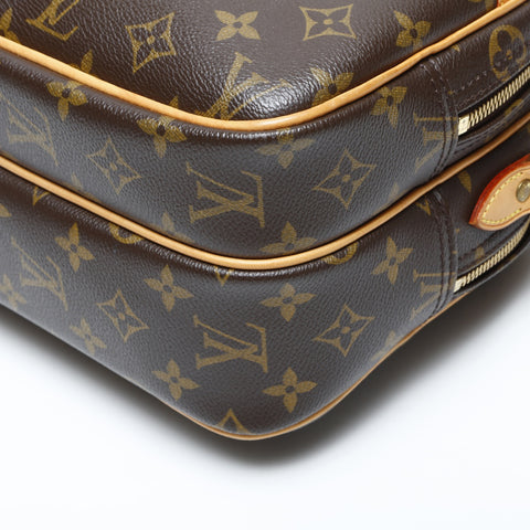 LOUIS VUITTON 2007 Monogram Reporter PM Shoulder Bag Brown WS23192