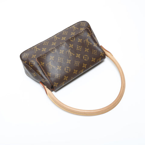 LOUIS VUITTON 2003 Monogram Mini Looping Shoulder Bag Brown WS23193