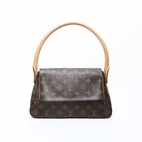 LOUIS VUITTON 2003 Monogram Mini Looping Shoulder Bag Brown WS23193