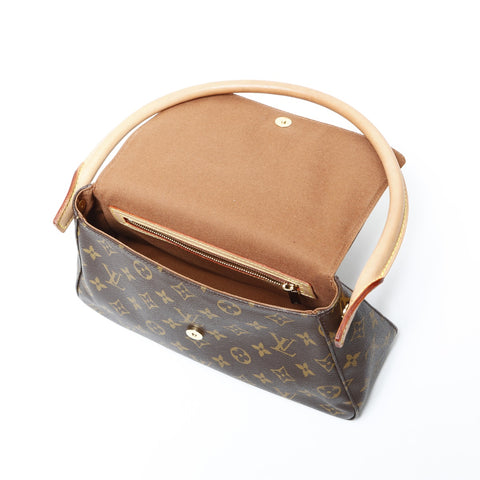 LOUIS VUITTON 2003 Monogram Mini Looping Shoulder Bag Brown WS23193