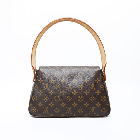LOUIS VUITTON 2003 Monogram Mini Looping Shoulder Bag Brown WS23193