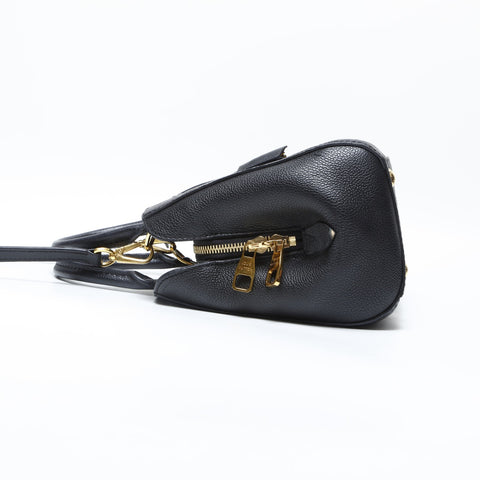 LOUIS VUITTON 2015 Monogram Empreinte Montaigne BB Shoulder Bag black WS23194