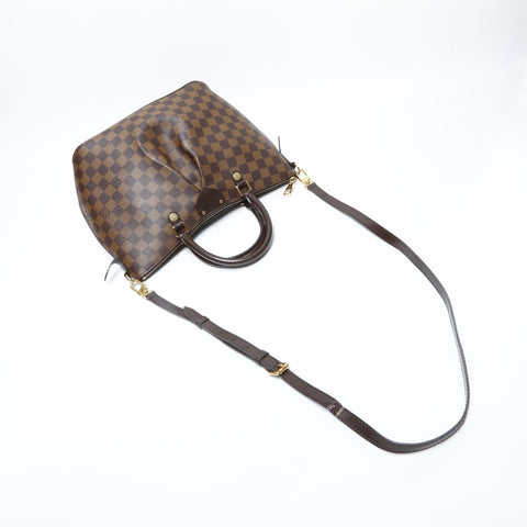 LOUIS VUITTON 2019 Damier Ebene Siena MM Shoulder Bag Brown WS23195