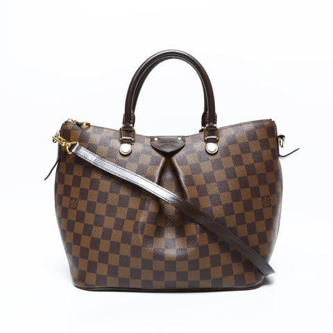 LOUIS VUITTON 2019 Damier Ebene Siena MM Shoulder Bag Brown WS23195