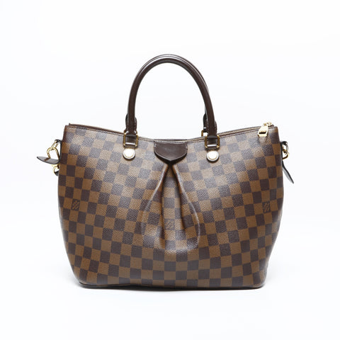 LOUIS VUITTON 2019 Damier Ebene Siena MM Shoulder Bag Brown WS23195