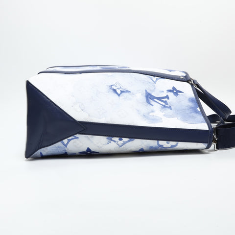 LOUIS VUITTON 2021 Monogram Watercolor Weekend Tote GM Tote Bag white WS23196