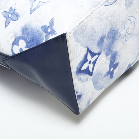 LOUIS VUITTON 2021 Monogram Watercolor Weekend Tote GM Tote Bag white WS23196