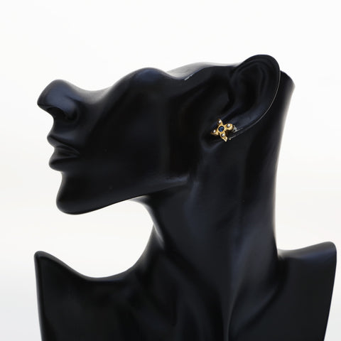 LOUIS VUITTON 2014 Boucle de Reuille Love Letters Logo 3-Piece Set Pierce Gold silver WS23202