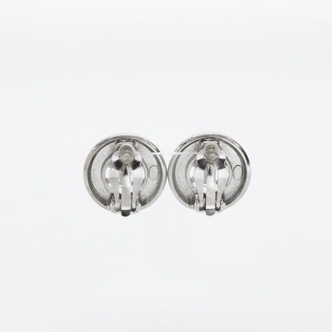 CHANEL 97P 1997 COCO Mark Round Earring Silver WS23204