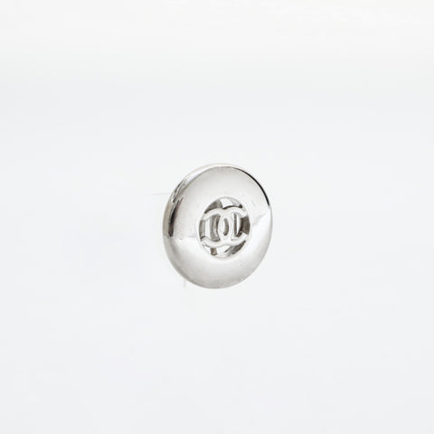 CHANEL 97P 1997 COCO Mark Round Earring Silver WS23204