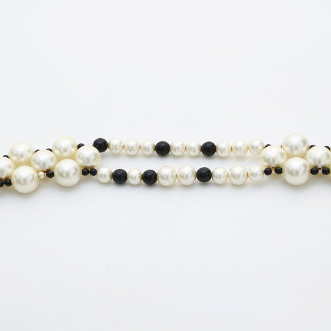 CHANEL 03C 2003 Belt COCO Mark Pearl Necklace white WS23205