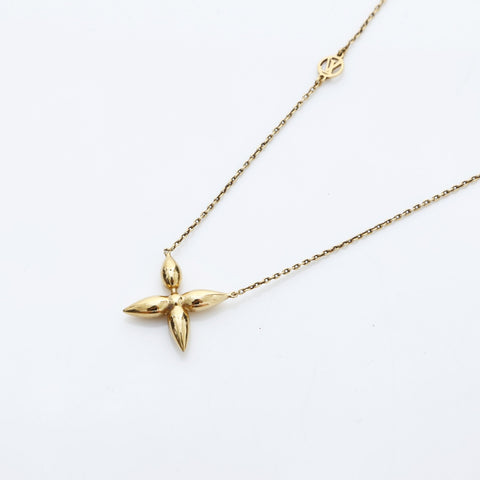 LOUIS VUITTON 2023 Monogram Flower Collier Louisette Necklace gold WS23206
