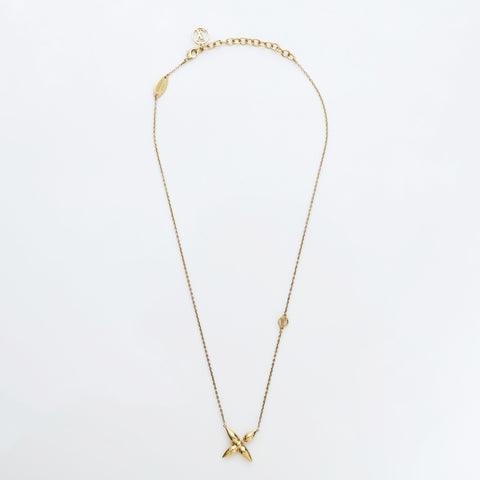 LOUIS VUITTON 2023 Monogram Flower Collier Louisette Necklace gold WS23206