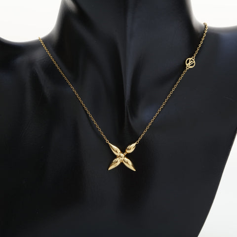 LOUIS VUITTON 2023 Monogram Flower Collier Louisette Necklace gold WS23206