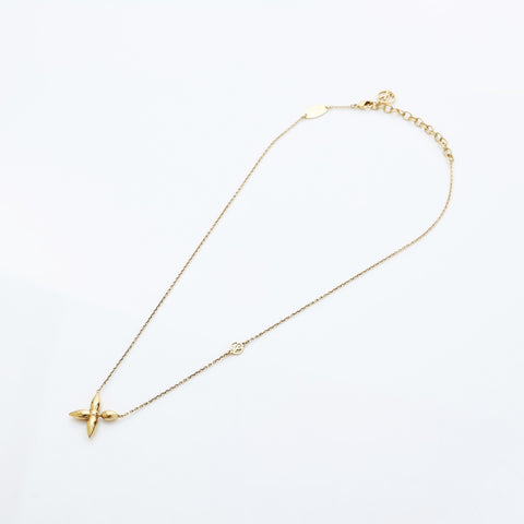 LOUIS VUITTON 2023 Monogram Flower Collier Louisette Necklace gold WS23206