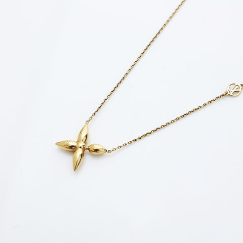 LOUIS VUITTON 2023 Monogram Flower Collier Louisette Necklace gold WS23206