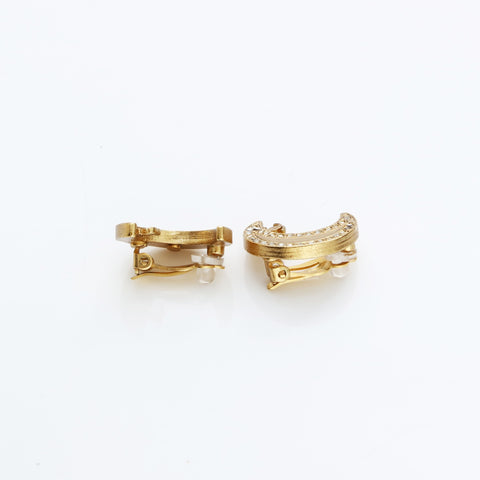 CHANEL 01P 2001 Moon Mini COCO Mark Earring gold WS23210