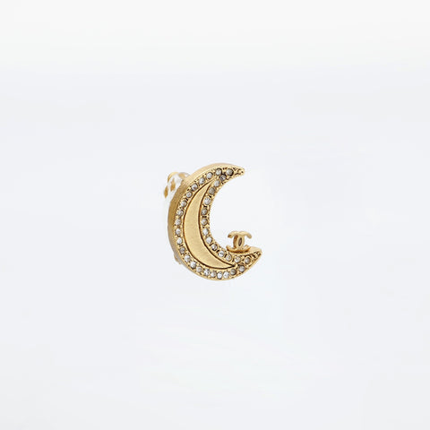 CHANEL 01P 2001 Moon Mini COCO Mark Earring gold WS23210