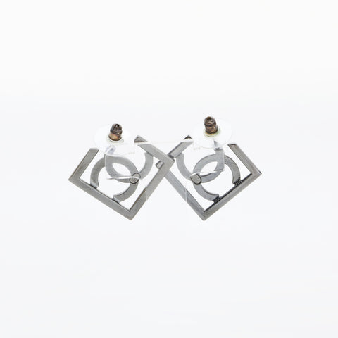 CHANEL A23B 2023 Square COCO Mark Pierce Silver WS23211