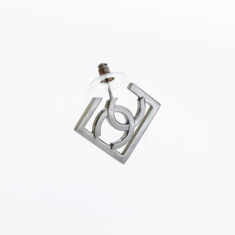CHANEL A23B 2023 Square COCO Mark Pierce Silver WS23211