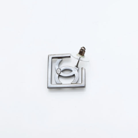 CHANEL A23B 2023 Square COCO Mark Pierce Silver WS23211