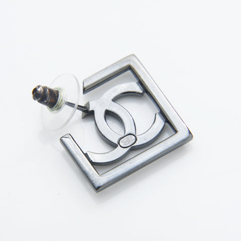 CHANEL A23B 2023 Square COCO Mark Pierce Silver WS23211