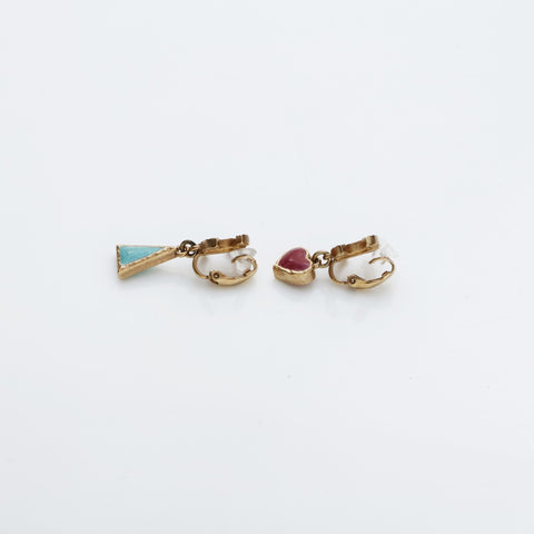 CHANEL A17P 2017 COCO Mark Heart Earring gold WS23214