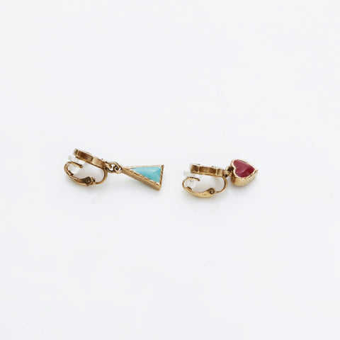 CHANEL A17P 2017 COCO Mark Heart Earring gold WS23214