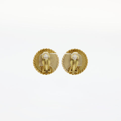 CHANEL 95P 1995 COCO Mark Round Earring gold WS23216