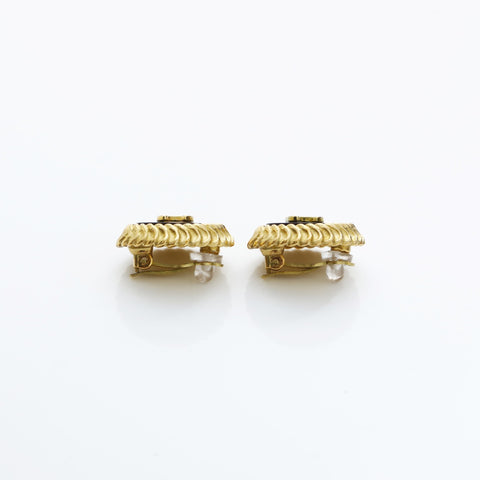 CHANEL 95P 1995 COCO Mark Round Earring gold WS23216